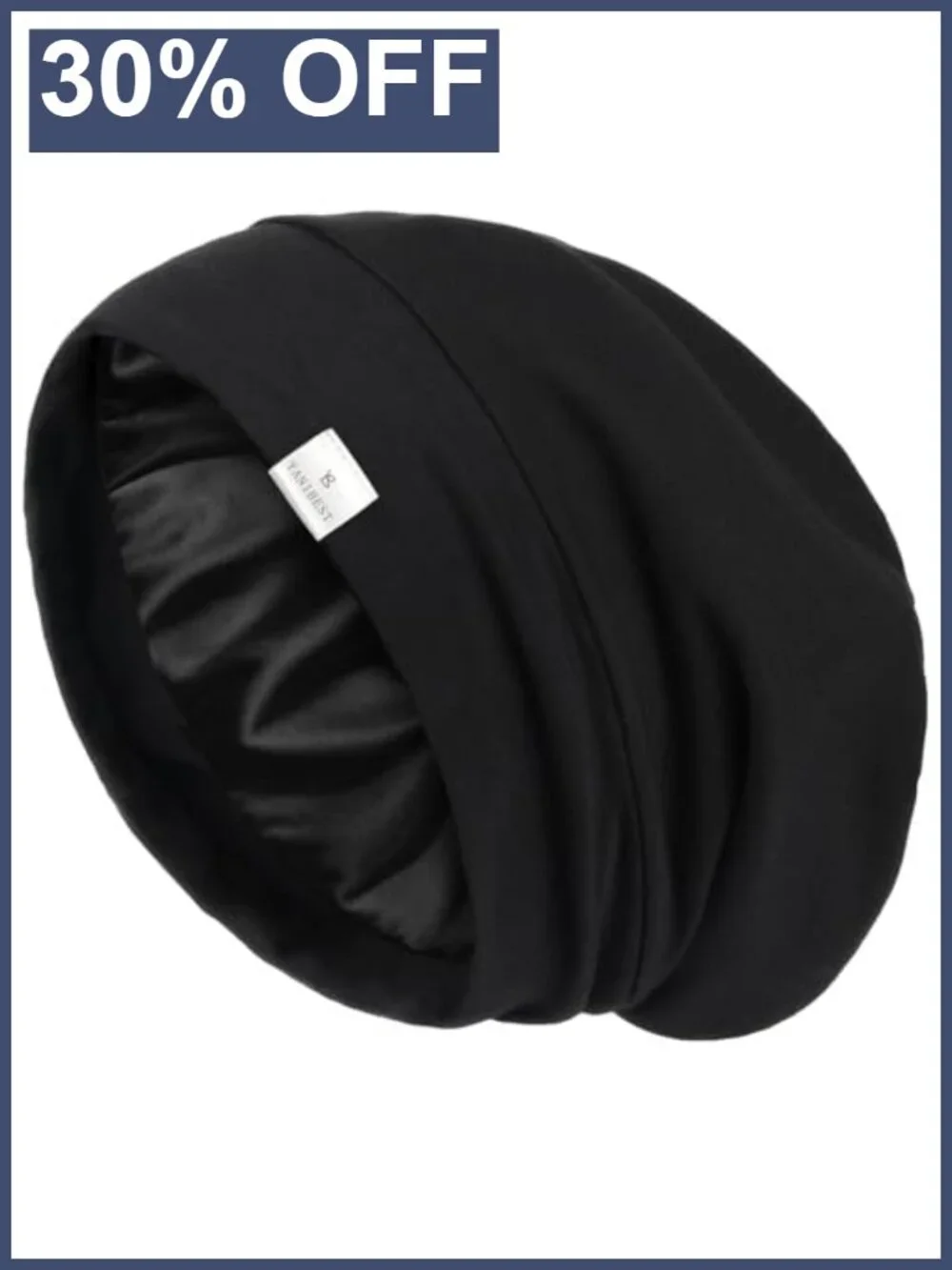 Satin Lined Sleep Cap Adjustable Stay On Slouchy Beanie Hair Bonnet